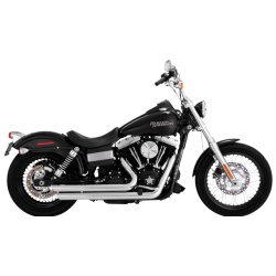 PartzBiz HD VH-17338 - Vance & Hines 17338 Chrome Big Shots Staggered Exhaust for Harley Dyna 06-17 | 17338 PartzBiz HD VH-17338 - Vance & Hines 17338 Chrome Big Shots Staggered Exhaust for Harley Dyna 06-17 | 17338