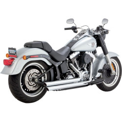 PartzBiz HD VH-17339 - Vance & Hines 17339 Chrome Big Shots Staggered 2-2 Exhaust for Harley Softail 86-17 | 17339 PartzBiz HD VH-17339 - Vance & Hines 17339 Chrome Big Shots Staggered 2-2 Exhaust for Harley Softail 86-17 | 17339