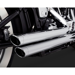 PartzBiz HD VH-17941 - Vance & Hines Chrome Big Shots Staggered Slash Cut Exhaust for Harley Softail 18-22 | 17941 PartzBiz HD VH-17941 - Vance & Hines Chrome Big Shots Staggered Slash Cut Exhaust for Harley Softail 18-22 | 17941