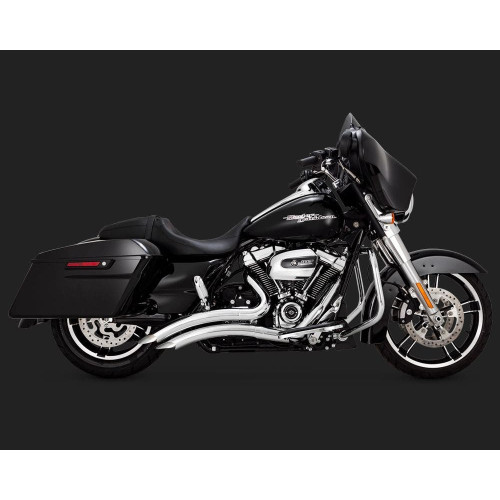 PartzBiz HD: 4400803-Vance & Hines 26073 Chrome Big Radius 2 ออก 2 ท่อ 17-Up Harley Touring M8