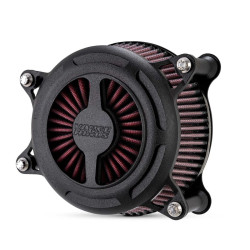 PartzBiz HD VH-42353 - Vance & Hines 42353 Black VO2 Blade Billet Air Intake Harley Twin Cam TBW 08-17 | 42353