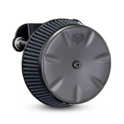PartzBiz HD VH-42377 - Vance & Hines 42377 Black VO2 Eliminator Air Intake Cleaner Harley Twin Cam TBW | 42377