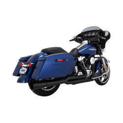 PartzBiz HD VH-47383 - Vance & Hines 47383 Black Pro Pipe 2 into 1 Exhaust for Harley Touring FL 17-22 | 47383