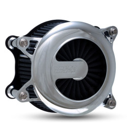 PartzBiz HD VH-70375 - Vance & Hines 70375 Chrome VO2 Rogue Billet Air Intake Harley Twin Cam TBW 08-17 | 70375