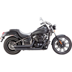 PartzBiz HD VH-48397 - Vance & Hines Black Twin Slash Staggereds Exhaust for Kawasaki Vulcan Classic | 48397 PartzBiz HD VH-48397 - Vance & Hines Black Twin Slash Staggereds Exhaust for Kawasaki Vulcan Classic | 48397