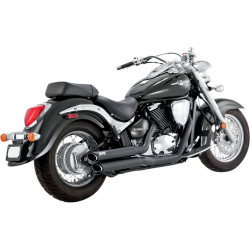 PartzBiz HD VH-48293 - Vance & Hines Black Twin Slash Staggereds Exhaust Suzuki M50 C50 Boulevard 05-09 | 48293 PartzBiz HD VH-48293 - Vance & Hines Black Twin Slash Staggereds Exhaust Suzuki M50 C50 Boulevard 05-09 | 48293