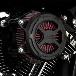 PartzBiz HD VH-40366 - Vance & Hines 40366 Black VO2 Cage Fighter Air Intake Harley Milwaukee 8 M8 FL FX | 40366