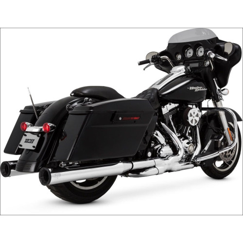 PartzBiz HD: 4400629-Vance & Hines Chrome Black Tips Eliminator 400 4 ” Round Slip On Mufflers Harley | 16706 PartzBiz HD: 4400629-Vance & Hines Chrome Black Tips Eliminator 400 4 ” Round Slip On Mufflers Harley | 16706