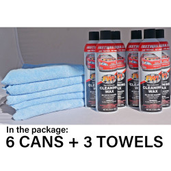 PartzBiz HD FW1X6MF3 - Waterless Wash & Wax Fastwax FW1 Spray Can Removes Cleans Tar Dirt Bugs 6 Pack - FW1 PartzBiz HD FW1X6MF3 - Waterless Wash & Wax Fastwax FW1 Spray Can Removes Cleans Tar Dirt Bugs 6 Pack - FW1