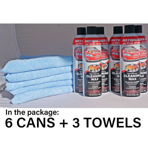 PartzBiz HD: 4400536-Waterless Wash & Wax Fastwax FW1 Spray Can Removes Cleans Tar Dirt Bugs 6 Pack - FW1