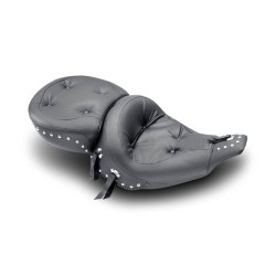 PartzBiz HD MD75555 - Mustang Seats Wide Regal Style Chrome Studded Touring Seat Harley FLHT FLT 91-96 | 75555 PartzBiz HD MD75555 - Mustang Seats Wide Regal Style Chrome Studded Touring Seat Harley FLHT FLT 91-96 | 75555