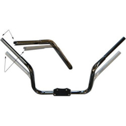 PartzBiz HD DS06013853 - Wild One 1 Blackout Low Bagger Ape Hanger 9 ” แฮนด์บาร์ Harley FLH/T 96-17 WO579B