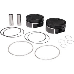 PartzBiz HD DS09031552 - Wiseco K2785 Black Edition ชุดลูกสูบ 4.080 ” 114 Milwaukee Eight Harley 17-Up 0903-1552 09031552 162863 การบีบอัด 11:1