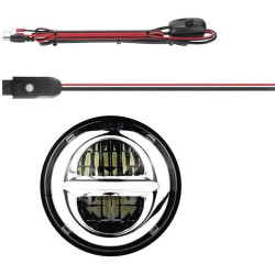 PartzBiz HD XK-XK-5IN-KIT-W - XK Chrome XK Glow XK-5IN-KIT-W Chrome 5-3/4” ไฟหน้ารถจักรยานยนต์แบบ LED พร้อม Bluetooth การควบคุมสีแบบกำหนดเอง ไฟถนน อุปกรณ์กีฬาชอปเปอร์อัพเกรดการแสดงย้อนยุค RGB 482179 PartzBiz HD XK-XK-5IN-KIT-W - XK Chrome XK Glow XK-5IN-KIT-W Chrome 5-3/4” ไฟหน้ารถจักรยานยนต์แบบ LED พร้อม Bluetooth การควบคุมสีแบบกำหนดเอง ไฟถนน อุปกรณ์กีฬาชอปเปอร์อัพเกรดการแสดงย้อนยุค RGB 482179