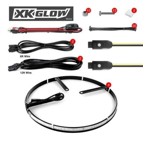 PartzBiz HD: 4400320-XK Chrome XK-WHEEL-KIT 4pc 15" LED Wheel Ring Kit Bluetooth w/ Turn Signal Jeep rgb custom auto show car truck light upgrade PartzBiz HD: 4400320-XK Chrome XK-WHEEL-KIT 4pc 15" LED Wheel Ring Kit Bluetooth w/ Turn Signal Jeep rgb custom auto show car truck light upgrade