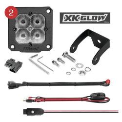 PartzBiz HD XK-XK065002-D-KIT - XK Glow C3 Cube Lights With RGB Accent Lighting Kits Driving Beam Flush Mount PartzBiz HD XK-XK065002-D-KIT - XK Glow C3 Cube Lights With RGB Accent Lighting Kits Driving Beam Flush Mount
