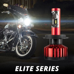 PartzBiz HD XK045002-H4-M - XK Chrome XK Glow XK045002-M-H4 Elite Series H4 LED ไฟหน้ารถจักรยานยนต์หลอดไฟแบบกำหนดเองอัพเกรดเอาต์พุตสูงสีขาวสว่าง chopper Harley street หลอดไฟเปลี่ยน 482181