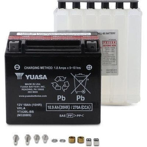 PartzBiz HD: 4400163-Yuasa YUAM320BS บำรุงรักษาฟรี 12V AGM แบตเตอรี่ Universal Harley รถจักรยานยนต์ harley เปลี่ยนอัพเกรดที่ดีที่สุดสำหรับ 581318 YTX20L-BS PartzBiz HD: 4400163-Yuasa YUAM320BS บำรุงรักษาฟรี 12V AGM แบตเตอรี่ Universal Harley รถจักรยานยนต์ harley เปลี่ยนอัพเกรดที่ดีที่สุดสำหรับ 581318 YTX20L-BS