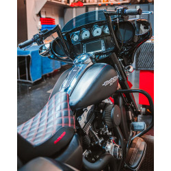 PartzBiz HD hb1025014b - Factory 47 14‚” แฮนด์ Assault สีดำ 1.5” Harley Touring Street Electra Glide