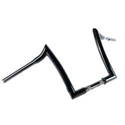 PartzBiz HD hb1805012b - Factory 47 Classic 47 Ape Hanger แฮนด์บาร์ 12‚” 1-1/4‚” Harley Softail Dyna สีดำ