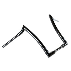 PartzBiz HD hb1805016b - Factory 47 Classic 47 Ape Hanger แฮนด์บาร์ 16‚” 1-1/4‚” Harley Softail Dyna สีดำ