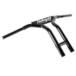 PartzBiz HD hb4102514b - Factory 47 MX47 Bar T แฮนด์บาร์ 14‚” 1-1/4‚” Pullback สีดำ Harley Softail Dyna
