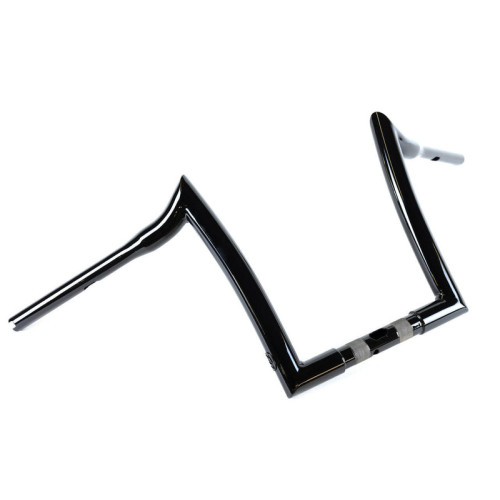 PartzBiz HD: 3487325-Factory 47 แฮนด์บาร์ Signature Ape Hanger 12‚” 1-1/4‚” Harley FLTR 15-22 สีดำ