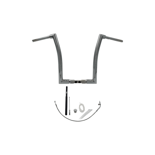 PartzBiz HD: 3485208-Fat Baggers 1-1/2” 16” Flat Top Ape Handlebar Kit Chrome Harley Road Glide 21+ PartzBiz HD: 3485208-Fat Baggers 1-1/2” 16” Flat Top Ape Handlebar Kit Chrome Harley Road Glide 21+