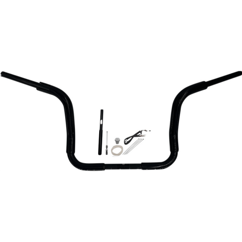 PartzBiz HD: 3485245-Fat Baggers 1-1/2” EZ 12” Flat Round Ape Handlebar Kit Black Harley Touring 21+ PartzBiz HD: 3485245-Fat Baggers 1-1/2” EZ 12” Flat Round Ape Handlebar Kit Black Harley Touring 21+