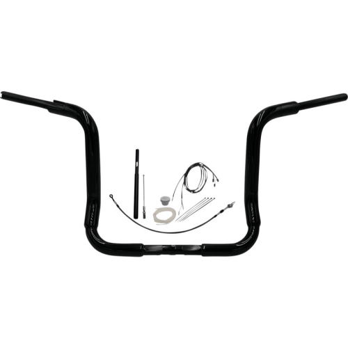 PartzBiz HD: 3485249-Fat Baggers 1-1/2” EZ 14” Flat Round Ape Handlebar Kit Black Harley Touring 21+ PartzBiz HD: 3485249-Fat Baggers 1-1/2” EZ 14” Flat Round Ape Handlebar Kit Black Harley Touring 21+