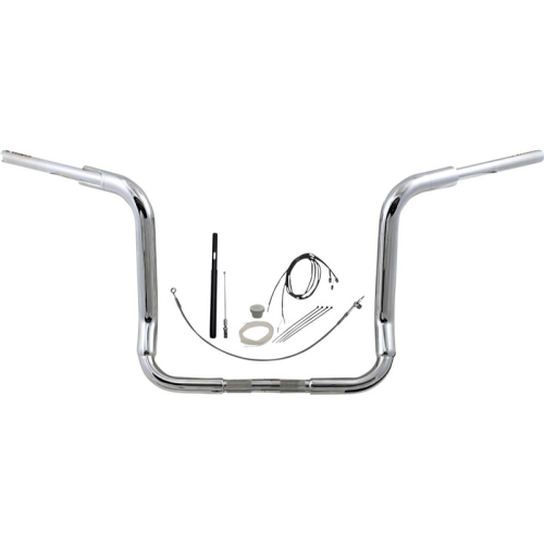 PartzBiz HD: 3485247-Fat Baggers 1-1/2” EZ 14” Flat Round Ape Handlebar Kit Chrome Harley Touring 21+ PartzBiz HD: 3485247-Fat Baggers 1-1/2” EZ 14” Flat Round Ape Handlebar Kit Chrome Harley Touring 21+