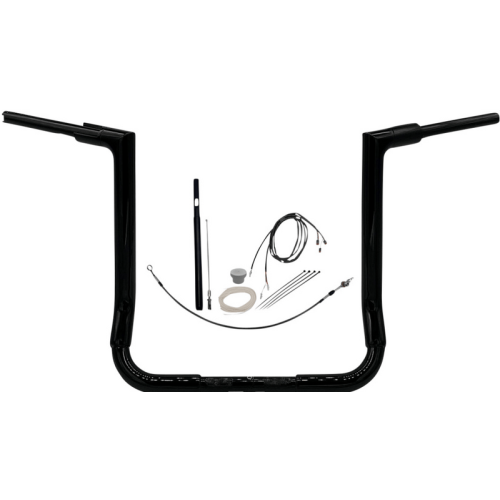 PartzBiz HD: 3485202-Fat Baggers 1-1/2” EZ 16” Flat Top Ape Handlebar Kit Black Harley Touring 21+ PartzBiz HD: 3485202-Fat Baggers 1-1/2” EZ 16” Flat Top Ape Handlebar Kit Black Harley Touring 21+