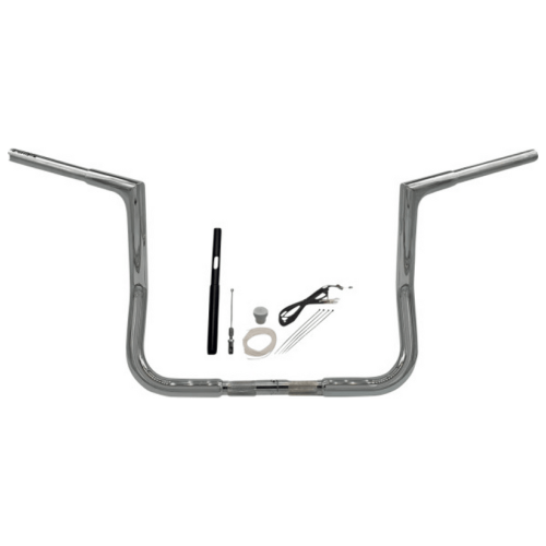 PartzBiz HD: 3482610-Fat Baggers 12” Chrome EZ Install Flat Top Handlebar Kit 21+ Harley Touring PartzBiz HD: 3482610-Fat Baggers 12” Chrome EZ Install Flat Top Handlebar Kit 21+ Harley Touring