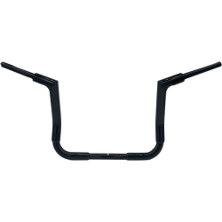 PartzBiz HD 615012-B - Fat Baggers 12” EZ Instal Flat Top Handlebar Ape Black Harley Touring 99-13 21+