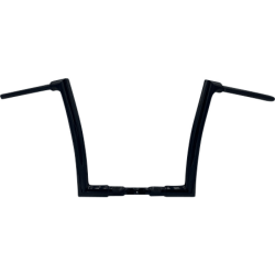 PartzBiz HD 616012-B - Fat Baggers 12” EZ Install Flat Top Handlebar Ape Black Harley Road Glide 2021+