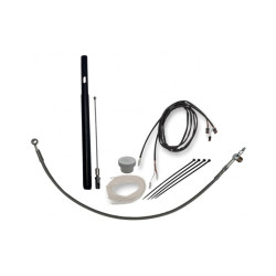 PartzBiz HD 109016 - Fat Baggers Inc. 16” EZ Install Chrome Handlebar Cable Kit Harley Touring 21-22