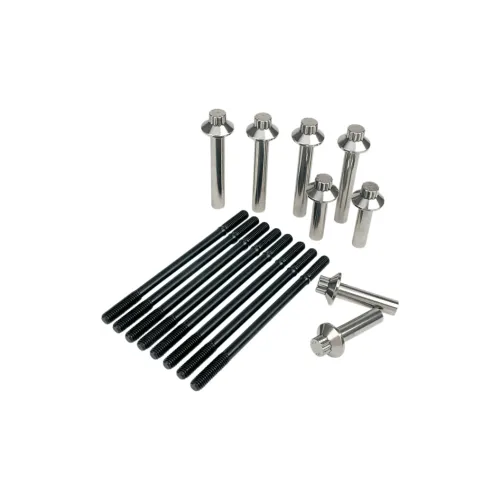 PartzBiz HD: 3487133-Feuling 12 Point Cylinder Stud Head Bolt Kit Chrome Black Harley Twin Cam 99-17 PartzBiz HD: 3487133-Feuling 12 Point Cylinder Stud Head Bolt Kit Chrome Black Harley Twin Cam 99-17