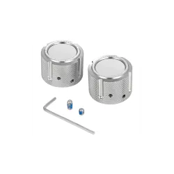 PartzBiz HD FD60-FAC-SS - Figurati Smooth Front Axle Cover Stainless Kit 25mm Harley Big Twin XL XG 07+ PartzBiz HD FD60-FAC-SS - Figurati Smooth Front Axle Cover Stainless Kit 25mm Harley Big Twin XL XG 07+