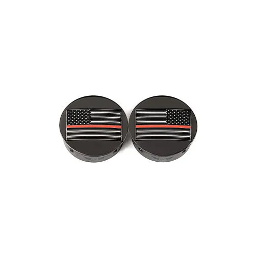 PartzBiz HD: 3485657-Figurati Swing Arm Cover Kit Pair Black Red Line USA Flag Harley Touring 65-23 PartzBiz HD: 3485657-Figurati Swing Arm Cover Kit Pair Black Red Line USA Flag Harley Touring 65-23