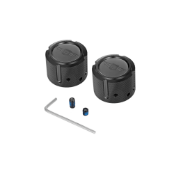 PartzBiz HD FD01-FAC-BLK - Front Axle Nut Cover PVD Black Figurati Designs Logo Pair Set Harley 25mm PartzBiz HD FD01-FAC-BLK - Front Axle Nut Cover PVD Black Figurati Designs Logo Pair Set Harley 25mm