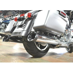 PartzBiz HD 550-0817B - Fuel Moto Chrome Jackpot Hi Roller Slip On Mufflers 99-16 Harley Twin-Cam Black PartzBiz HD 550-0817B - Fuel Moto Chrome Jackpot Hi Roller Slip On Mufflers 99-16 Harley Twin-Cam Black