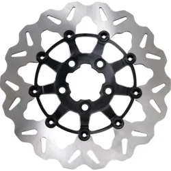 PartzBiz HD DF681CW-C - Galfer Stainless Black Contrast Wave Rear Brake Rotor Harley FXST Touring Dyna PartzBiz HD DF681CW-C - Galfer Stainless Black Contrast Wave Rear Brake Rotor Harley FXST Touring Dyna