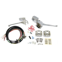 PartzBiz HD 26-097 - สวิตช์ Chrome + ชุดควบคุมแฮนด์ 72-81 Harley Ironhead Shovelhead Bobber