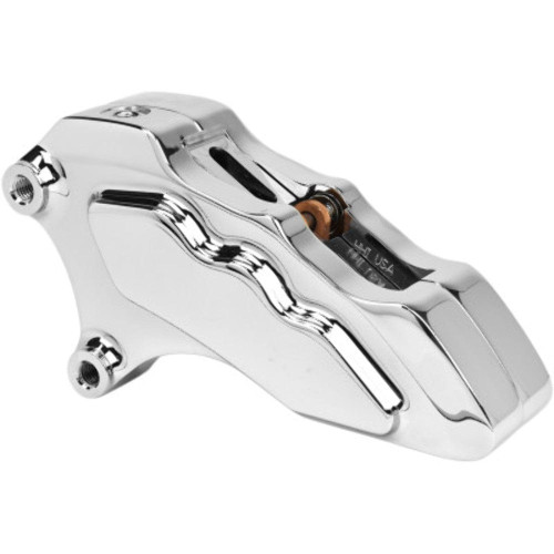 PartzBiz HD: 3465450-Hawg Halters 6 ลูกสูบ Chrome เบรคหน้า Caliper 13‚” Rotor Harley 06-17 FXD Dyna