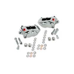 PartzBiz HD FKDDCC551 - Hawg Halters Chrome 4 ลูกสูบ Dual Disc BRAKE Caliper 00-07 Harley Touring V-Rod PartzBiz HD FKDDCC551 - Hawg Halters Chrome 4 ลูกสูบ Dual Disc BRAKE Caliper 00-07 Harley Touring V-Rod