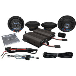 PartzBiz HD WBA ULTRA KT SE - Hogtunes Wild Boar 600 วัตต์ แอมป์ 4 ลำโพง เครื่องเสียงหน้าหลัง Harley Touring CVO