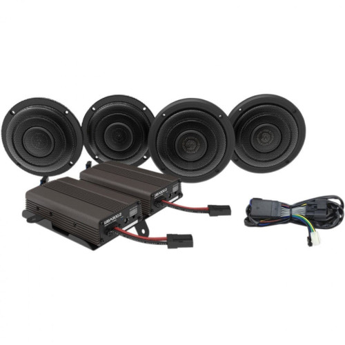 PartzBiz HD: 3460046-Hogtunes Wild Boar 600 วัตต์แอมป์ 4 ลำโพงชุดเครื่องเสียงด้านหน้าด้านหลัง Harley Touring PartzBiz HD: 3460046-Hogtunes Wild Boar 600 วัตต์แอมป์ 4 ลำโพงชุดเครื่องเสียงด้านหน้าด้านหลัง Harley Touring