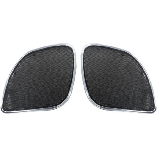 PartzBiz HD: 3472545-Hogtunes Mesh Fairing Chrome Speaker Grill Grilles ครอบคลุม Harley Road Glide 15+