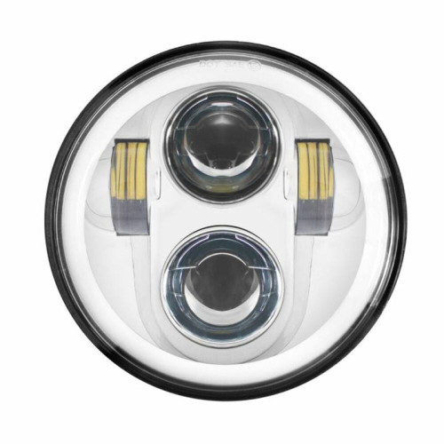PartzBiz HD: 3487440-Hogworkz 5-3/4 สีขาว LED Halomaker ไฟหน้า Chrome Harley Dyna Softail XL PartzBiz HD: 3487440-Hogworkz 5-3/4 สีขาว LED Halomaker ไฟหน้า Chrome Harley Dyna Softail XL