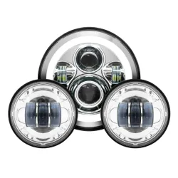 PartzBiz HD HW167004-HW195203 - Hogworkz 7‚” ไฟหน้า Halomaker LED สีขาว Chrome Auxiliary Daymaker Light Harley PartzBiz HD HW167004-HW195203 - Hogworkz 7‚” ไฟหน้า Halomaker LED สีขาว Chrome Auxiliary Daymaker Light Harley